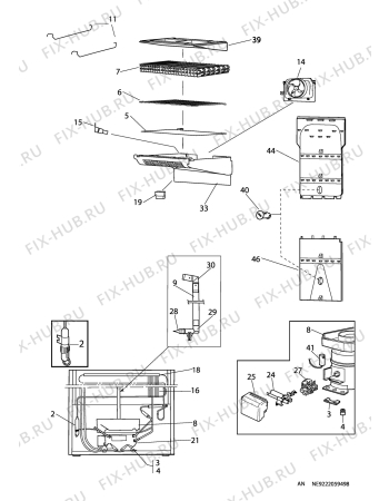 Взрыв-схема холодильника Electrolux EUF19200W - Схема узла C10 Cold, users manual